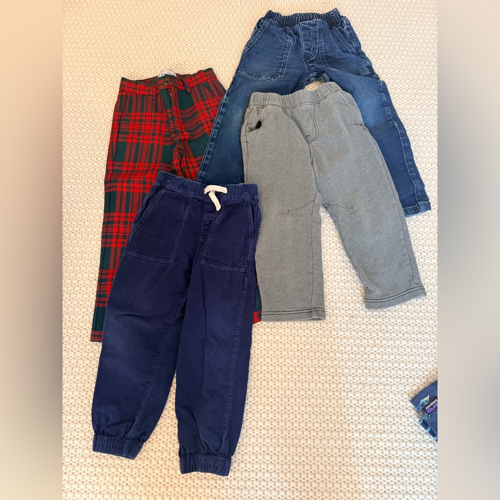 Boys brand name pants - Navy, Red Plaid, Denim, Gray